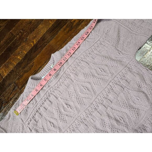 Vintage Girls Lilac Purple Geometric Crewneck Sweater - Picture 5 of 12